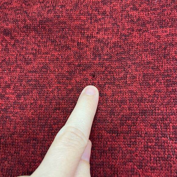 Woolrich Drifter Pullover Men's Medium Heather Red 1/4 Snap Fleece Sweater Cold - Picture 11 of 13